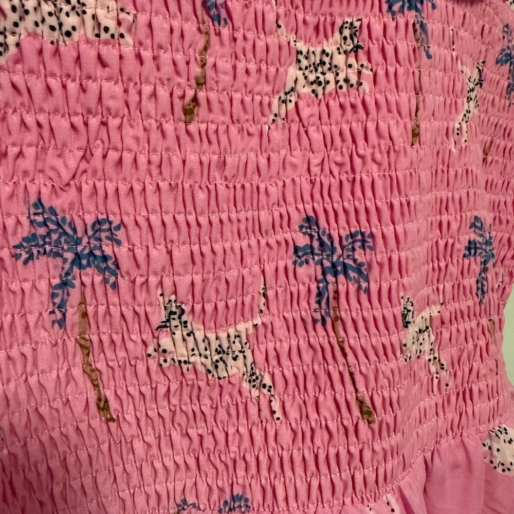 Pink Ruffled Women's Top - Picture 4 of 5